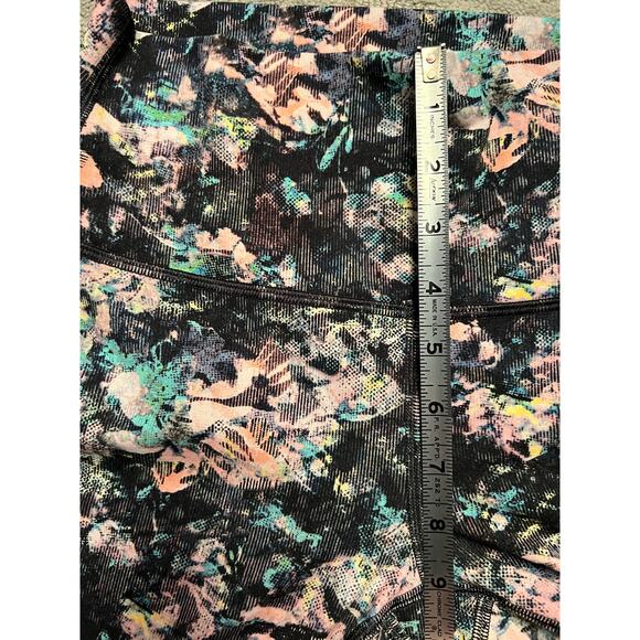 Lululemon Wunder Under floral High Rise athletic Leggings size 6 .length 32.5 - Picture 5 of 5